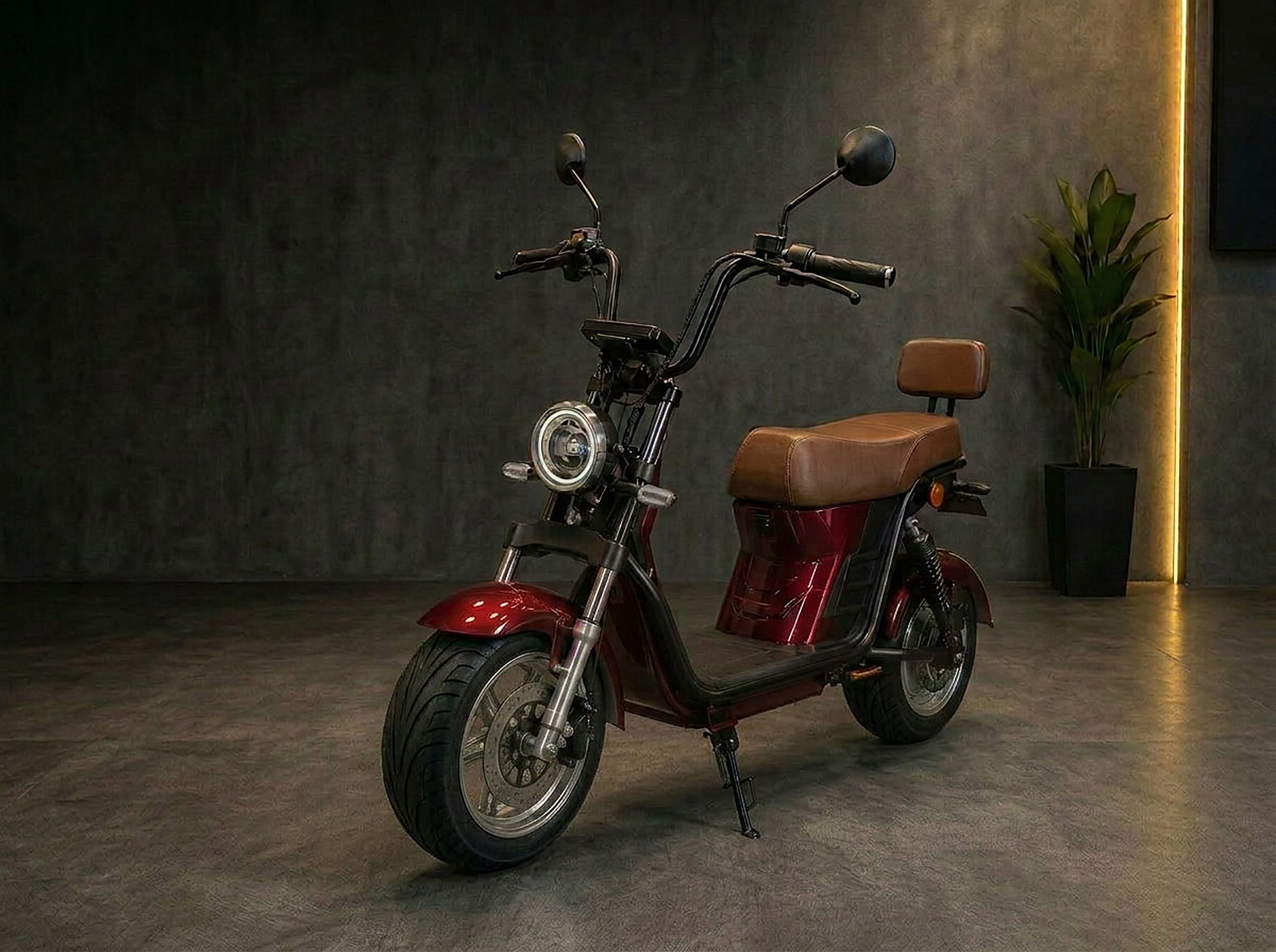 Scooter elétrica LUVVE X13 na cor Vermelho Black Cherry